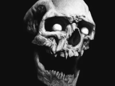 Charcoal Skull charcoal digital art procreate sketch skull