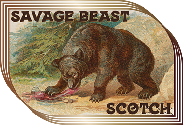 Savage Beast Scotch Spirit Label craft spirits