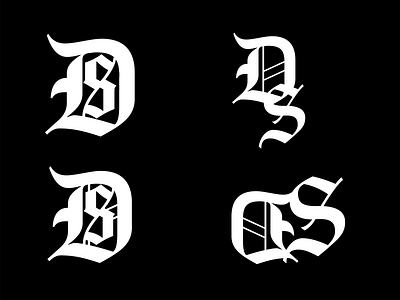Darkside - Gothic Monogram Variations bold design