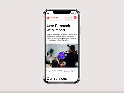 Web site Responsive - Teacuplab research agency design responsive mobile app mobile app design red color research research agency ui ux ux ui website website responsive