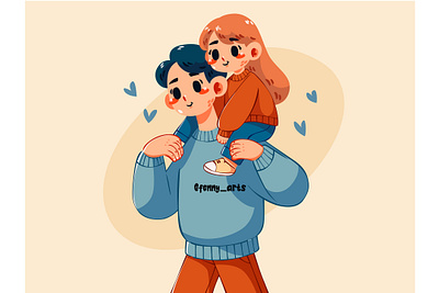 Happy Father's Day Background background care cartoon celebration cheering childhood dad daughter family father happy kids love man papa parenting parents relationship support togetherness