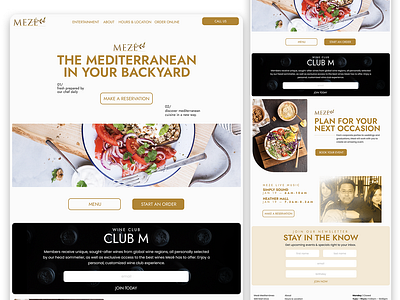 Meze Website Design graphic design restaurant website website design website layout