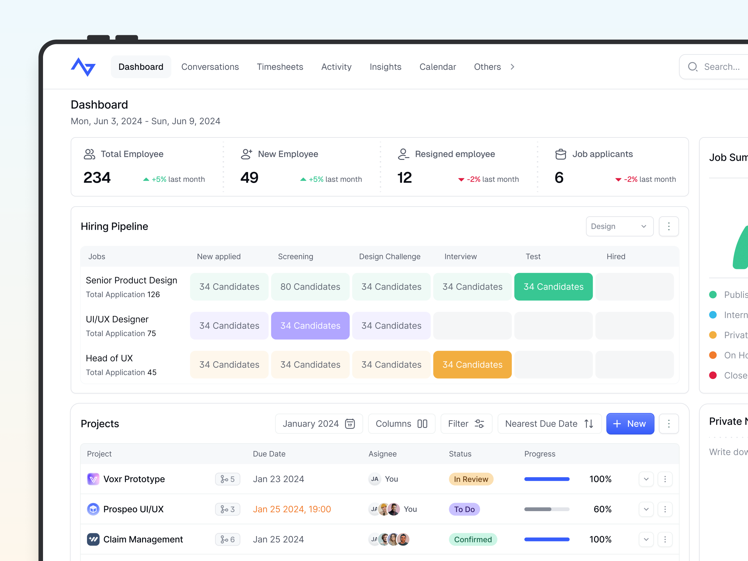 Activebench - HR SAAS Tool hr hr management hr tool job management product design recruiter recruiting tool saas saas app saas dashboard saas platform