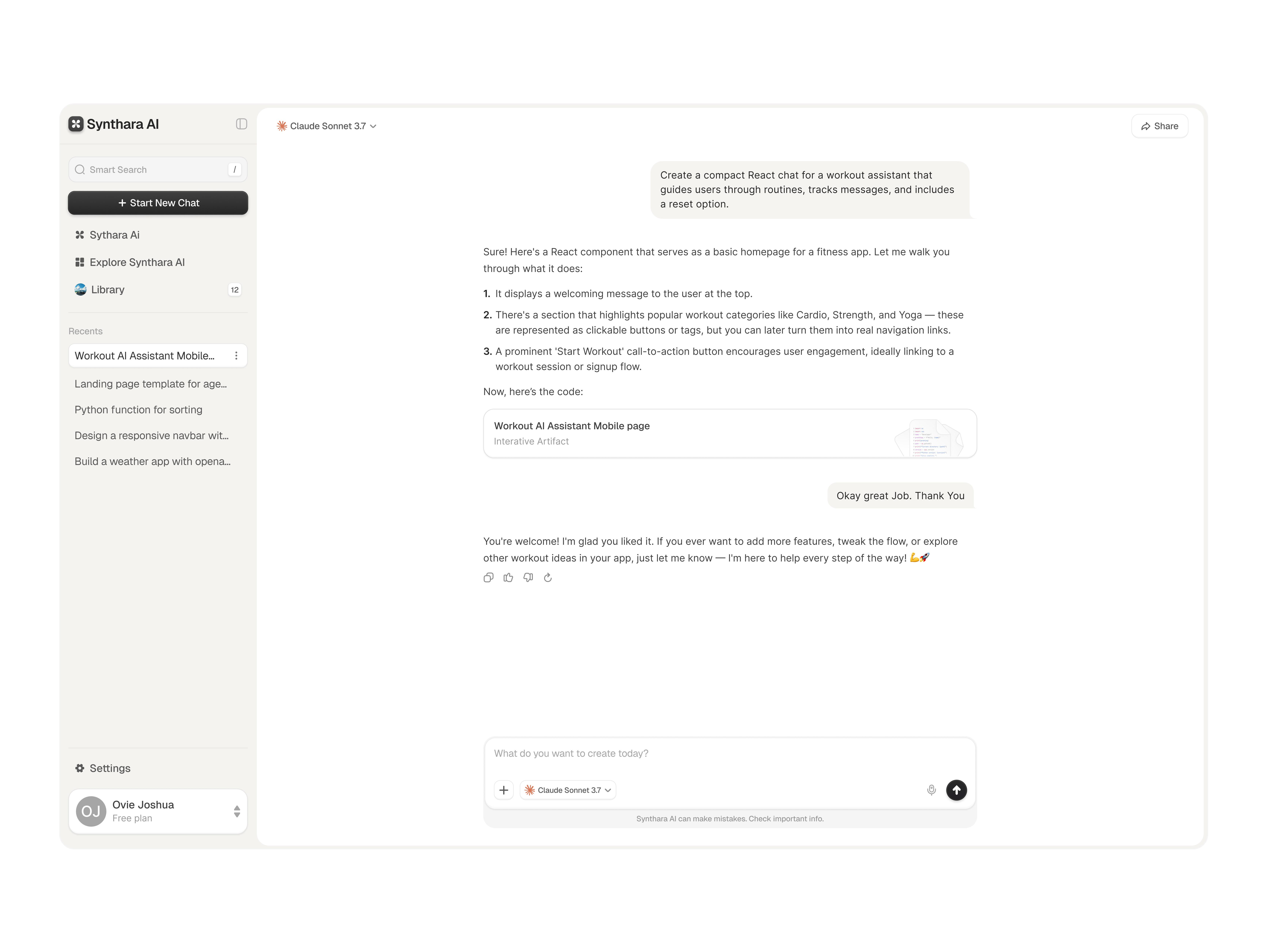 AI Code Generator - Chat Page