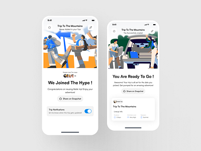 Masar Success screens app onboarding success ui