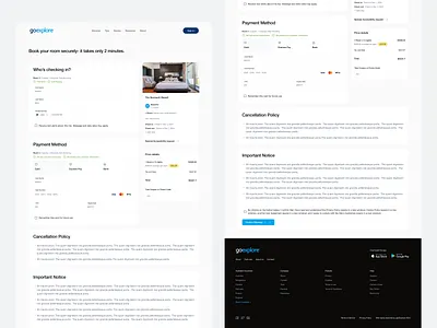 Travel Booking Checkout Page • GoExplore UI UX Design interface product service startup ui ux web