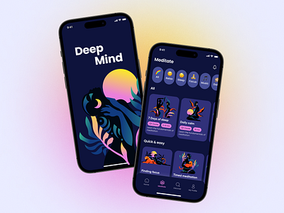 Meditation iOS app app clean dailyui healthcare ios medical meditation uiux ux