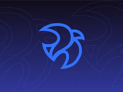 Flying Bird Logo animal bird blue bird brandmark circle flight fly flying geometry line linear linear logo mark monoline nature odern bird one line logp pigeon round wings logo