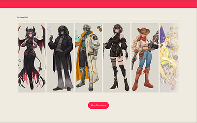 Evul University — Character Section for EU Studios animation anime ip anime website blockchain blockchain branding framer illustration website nft nft project ui design web3 design