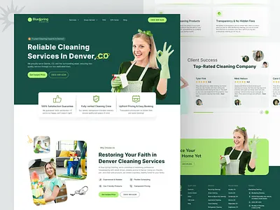 Bluespring Cleaning Website | Wordpress service Redesign agency bluespring cleaning service booking service cleaning app cleaning landing page cleaning website cleaningservice green design home cleaner home service home support house cleaning landing page responsivedesign ui ux web design website website design wordpress cleaning service