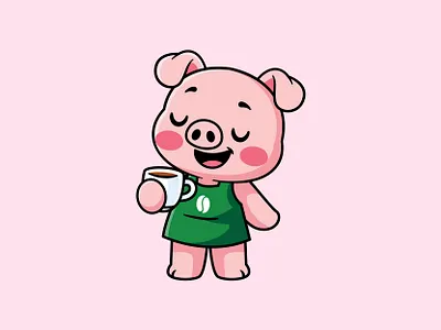Coffee Time with Piggy ☕🐷 adorablecharacter animal baristamascot brandingdesign character characterdesign childrensillustration coffeeillustration coffeelover coffeetime cozyvibes cute cuteillustration cutemascot illustration kawaiiart mascot mascotdesign pigcharacter vectorart