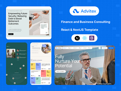 💼 Transform Your Finance Site with Advitex! 💼 businesstemplate consulting digitalagency financetemplate nextjstemplate reactjs techtrends webdesign