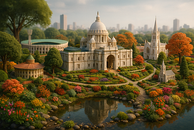 Kolkata Landmarks Miniature 3D 3d graphic design illustration kolkata