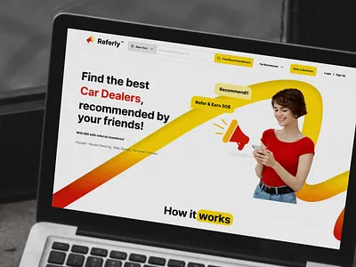 Referly Website - UI/UX app branding design illustration india logo mobile nihalgraphics referly referral website ui ux