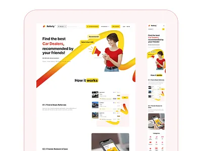 Referly Website - UI/UX app branding design free freebie illustration india logo mobile nihalgraphics referly referral community referral website ui ux