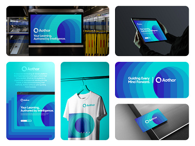Aothor - AI EdTech Visual Identity System ai branding brand system branding design design system edtech identity logo design minimalism saas startup brand ui design visual identity