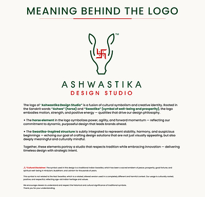 Meaning Behind The Logo appicon ashwastikadesignstudio brandidentity branding brandlogo cleanlogo conceptuallogo design designstudio disclaimer graphic design horse illustration lineartlogo logo logofolio minimal minimallogo