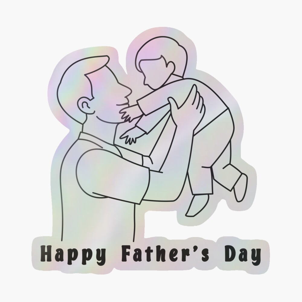 Happy Father's Day – Minimalist Dad & Son Line Art best dad cute dad daddy digital art drawing father fathers day gifts gifts for dad happy fathers day hug hugging illustration line art love minimalist papa simple son trending