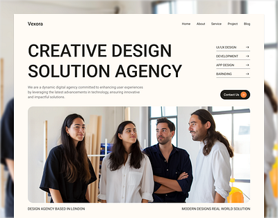 Vexora - Design Agency Website agency agency website design choyon clean website company creative creative agency design agency design service digital agency graphic design landing page modern agency portfolio website responsive design start up uiuxdesign web design website website design