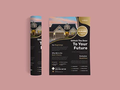 Real estate flyer design ads branding design flyer design graphic design illustration real estate social media post vector