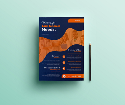 Medical Flyer design template branding design flyer design graphic design health care illustration medical social media post vector