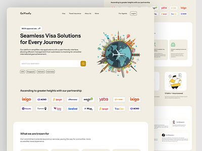 Saas website design - GoVisafy landing page saas saas landing page saas website ui uiux web design website design
