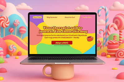 Sip Psycho: Mug Mania for the Emotionally Unavailable branding figma interface motion graphics saas trending ui uiux ux website