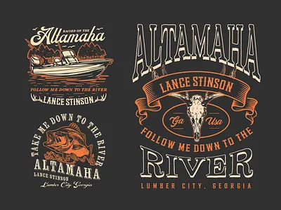 Altamaha T-Shirt Graphics altamaha altamaha river apparel apparel graphic badge badge design georgia georigia design hunting hunting design logo outdoor outfitters