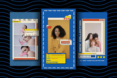 Retro 90s Social Media 90saesthetic creativetemplates designresources dribbbleshots retrodesign retrosocialmedia socialmediadesign socialmediagraphics vintagevibes vpixflowdesigns