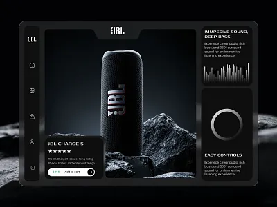 Bold & Dark – JBL UI Design bentogrid dark mode darkui figma productdesign ui