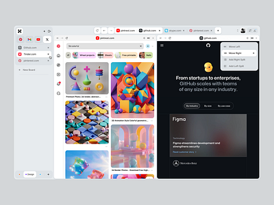 Browser Design browser design google graphic design menu safari search sidebar ui web