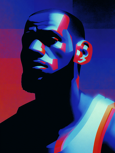 The King basketball character illustrated illustration illustrator lebron james legend los angeles lakers nba nba illustration people portrait portrait illustration procreate