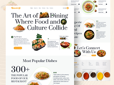 Restaurant Landing Page - Savory best designer dashboard e commerce landing page logo design mobile app popular designer restaurant restaurant landing page restaurant website top designer top dribbble design uiux design web designer website desginer website design