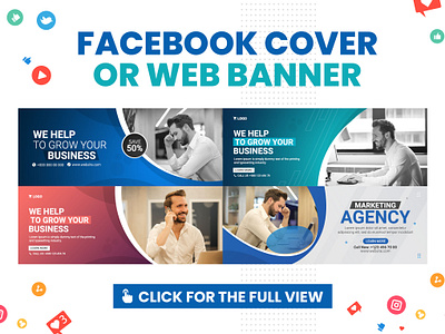 Corporate Social Media Facebook cover or Web Banner Design banner cover design facebook facebook cover graphic design header social media web banner website