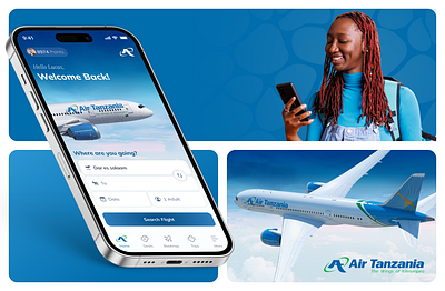 Air Tanzania App Redesign flight ticket mobileapp ticket