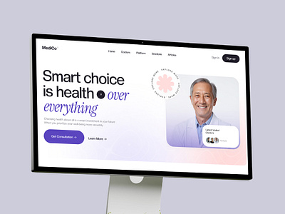 MediCo - Medical Website design admin panel app design concept doctor appointment landing page design medical medical dashboard medical landing page medical website product design ui landing page uiux visual visual design website design zayma