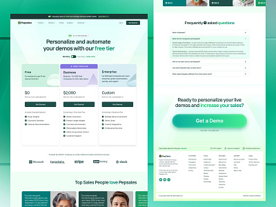 Pepsales Pricing Page Design conversionfocused generating demo herosection landingpage pepsales pricing productdemo saasdesign storylane uidesign uiux ux webdesign