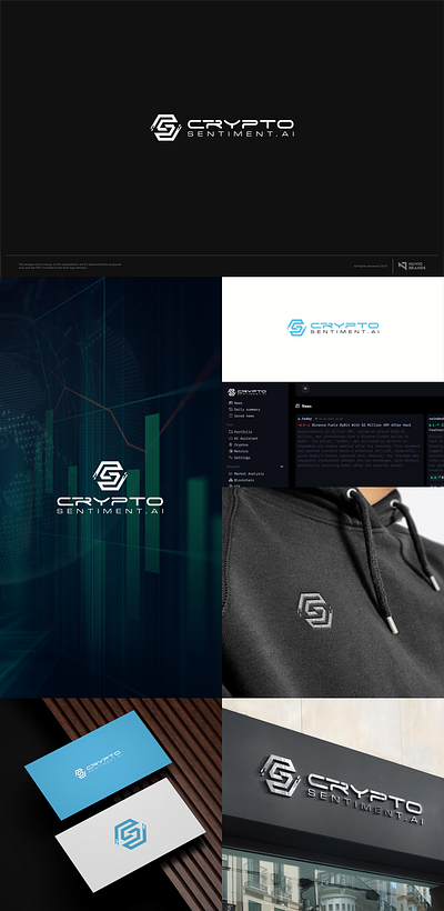 Crypto Sentiment AI Logo graphic design logo