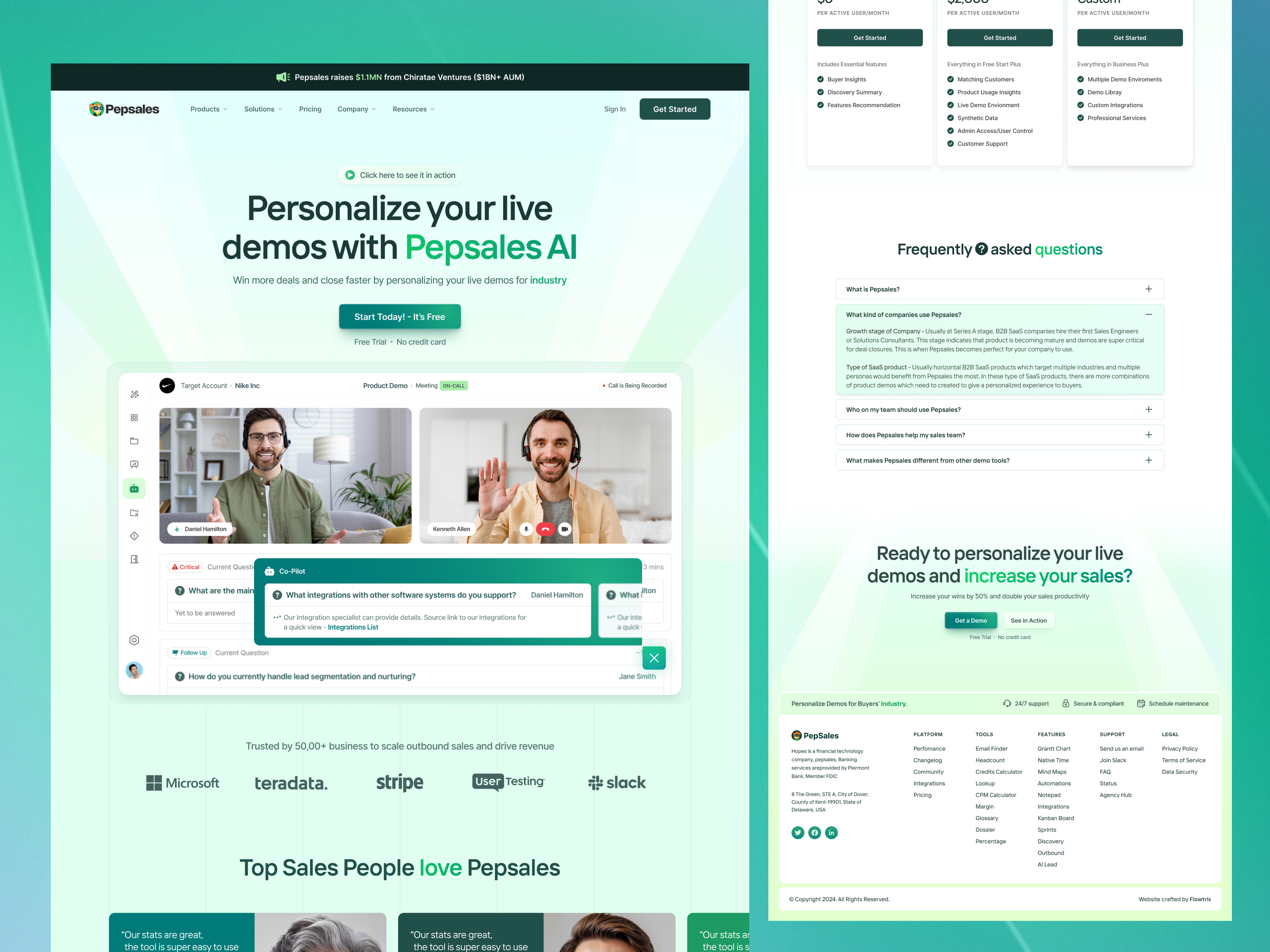 Example of Enterprise Or B2 B Website Design