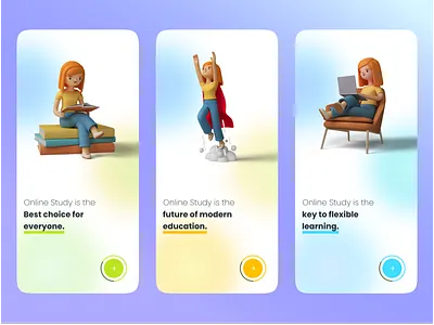 🚀 Seamless onboarding for smarter learning 3d branding graphic design onboarding ui uiux