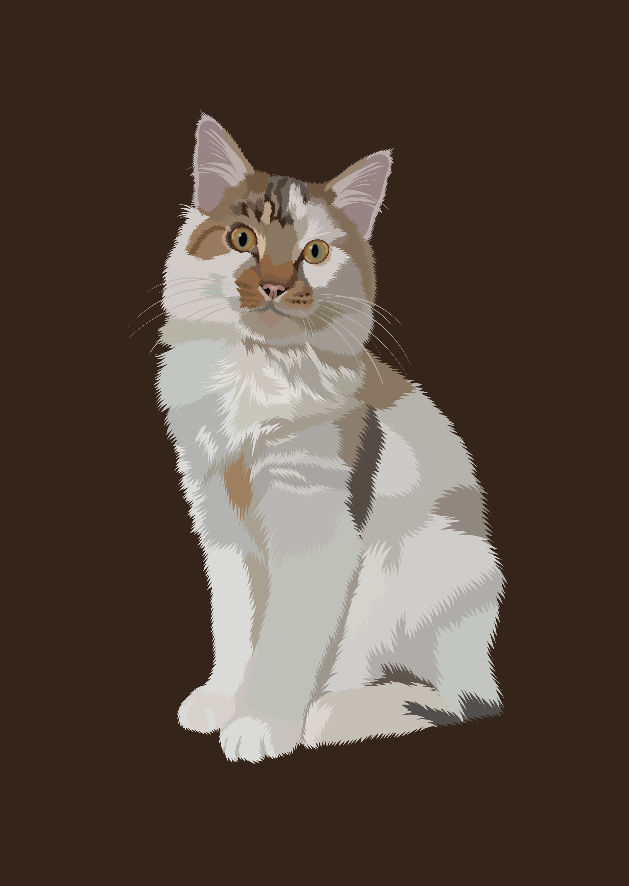 Lulu animalillustration cat catillustration cutecat digitalart dribbblecat flatdesign furryart illustrator petart petportrait procreate vector vectorart vectorportrait