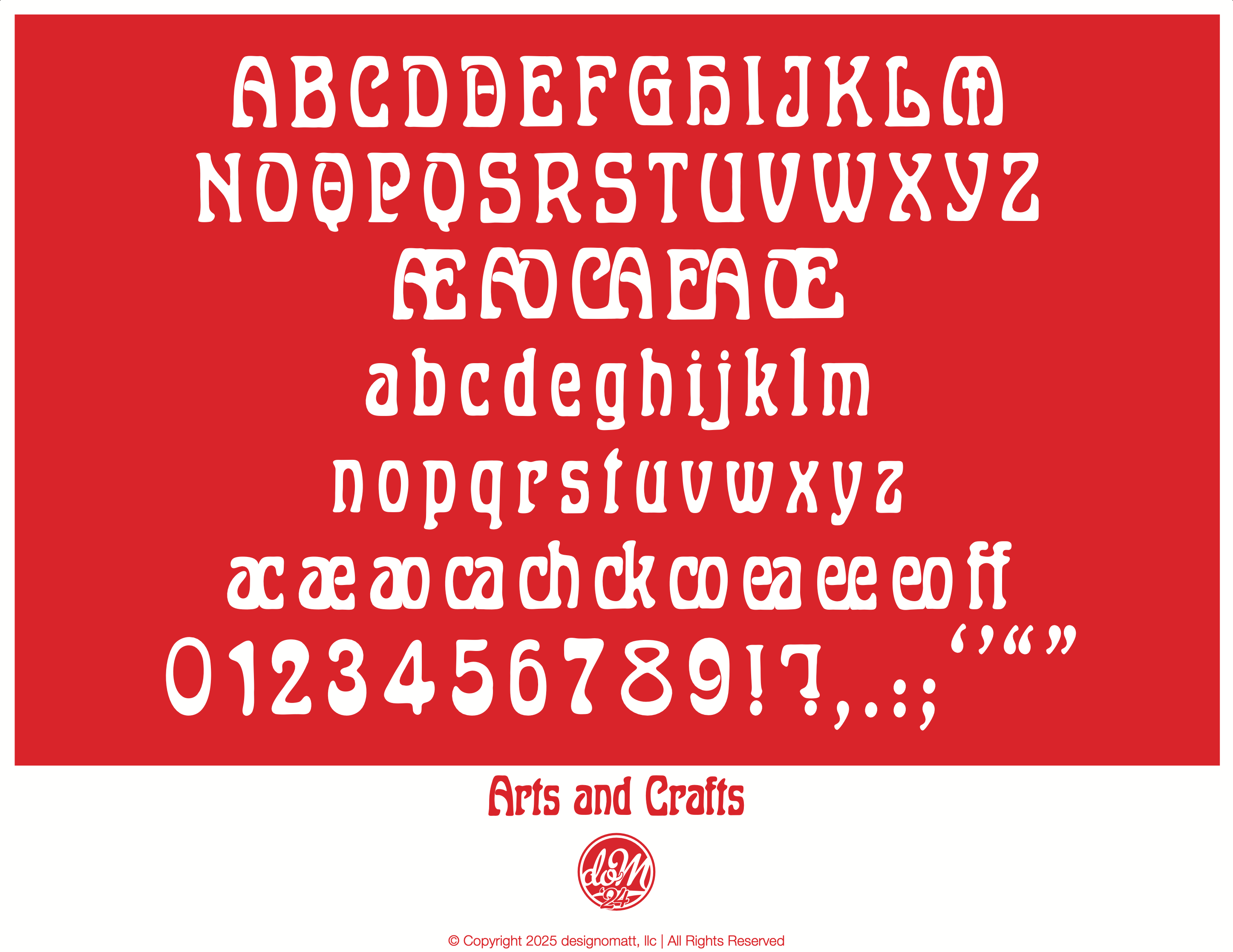 Arts and Crafts arts and crafts face family font type typeface typography