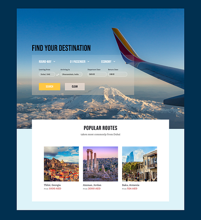 Flight / Ticket Booking Website flight booking product design ui ux