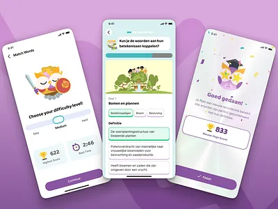 Gamified Interactive AI Learning App ai animation game design gamification learning ui