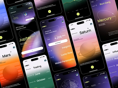 Ascendant Mobile App app astrology branding concept cosmos design fortune teller galaxy horoscope illustration logo mobile mobile ap motion planet social media ui ux web zodiac