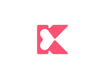 Heart K Letter Logo Design (available for sale on LogoGround) adobe illustrator branding business logo company logo creative logo dating logo graphic design heart logo k letter k letter logo k logo letter logo logo logoground logotype love logo minimalist logo modern logo romantic logo