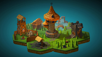Spline 3D Game Assets 3d 3dartist asset blender design game illustration spline ui