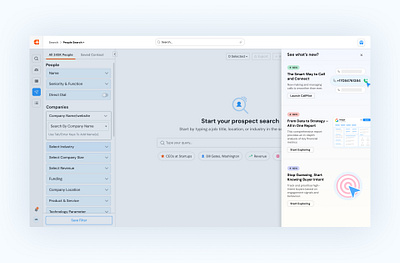 See What's New - New Features announcement banner buyer intent call company email phone exploration info intent new new feature notification report research sandeep mandloi ui ux whats new