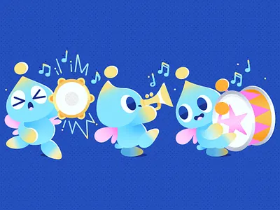 Chao Band chao digital art digital illustration illustration kids illustration sonic vector vector illustration