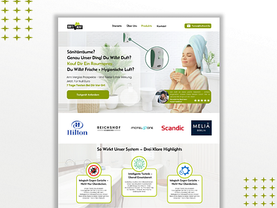 Designing Concept Landing Page for DuftRent Hygiene Solution design landing page design ui ux web web design